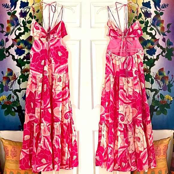 πΊπHPππΊ NWT Farm Rio Tropical Groove Maxi Dress - Picture 9 of 16